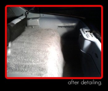 Interior detailed by Fifty Dollar Detail, Ridgefield, WA.